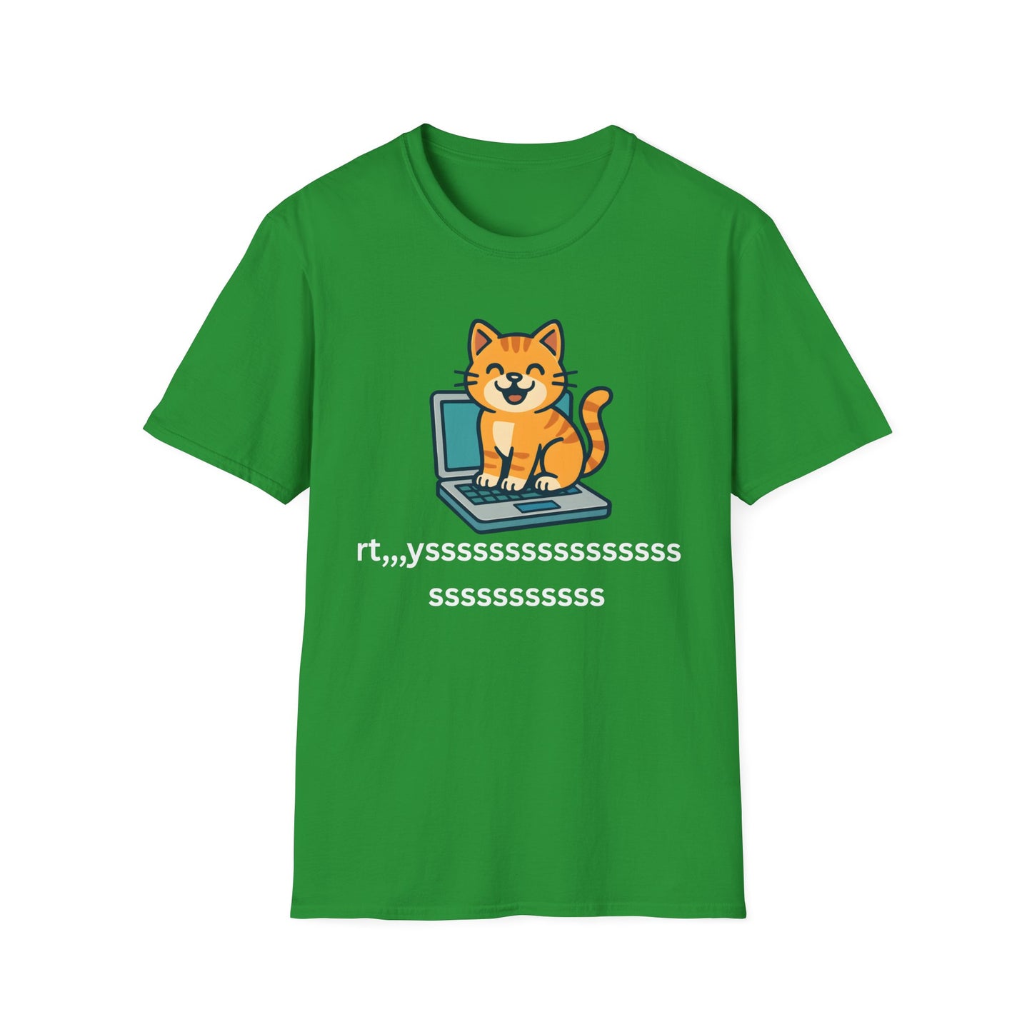Cat Sitting On Laptop T-Shirt