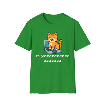 Cat Sitting On Laptop T-Shirt