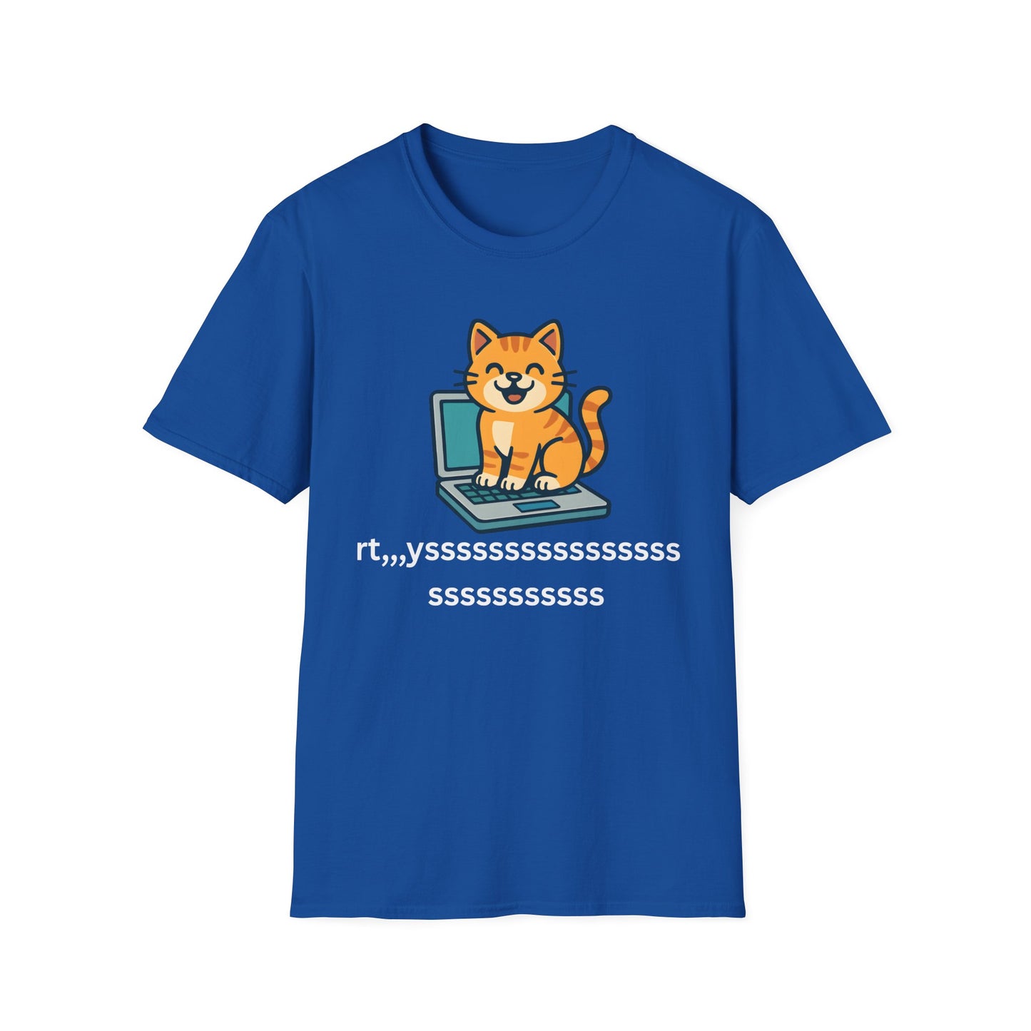 Cat Sitting On Laptop T-Shirt