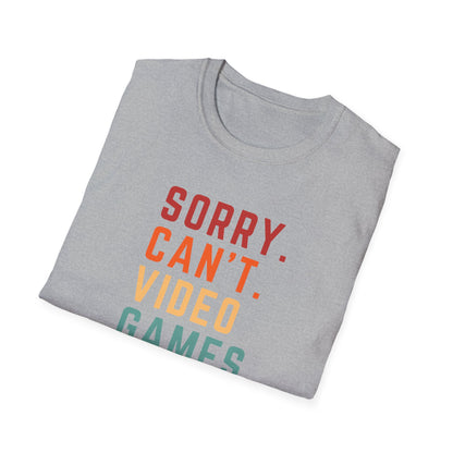 Sorry Can't Video Games Peace T-Shirt