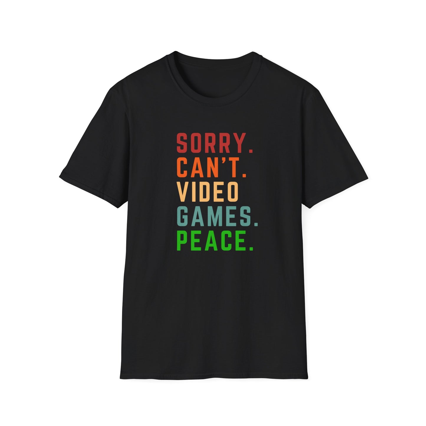 Sorry Can't Video Games Peace T-Shirt