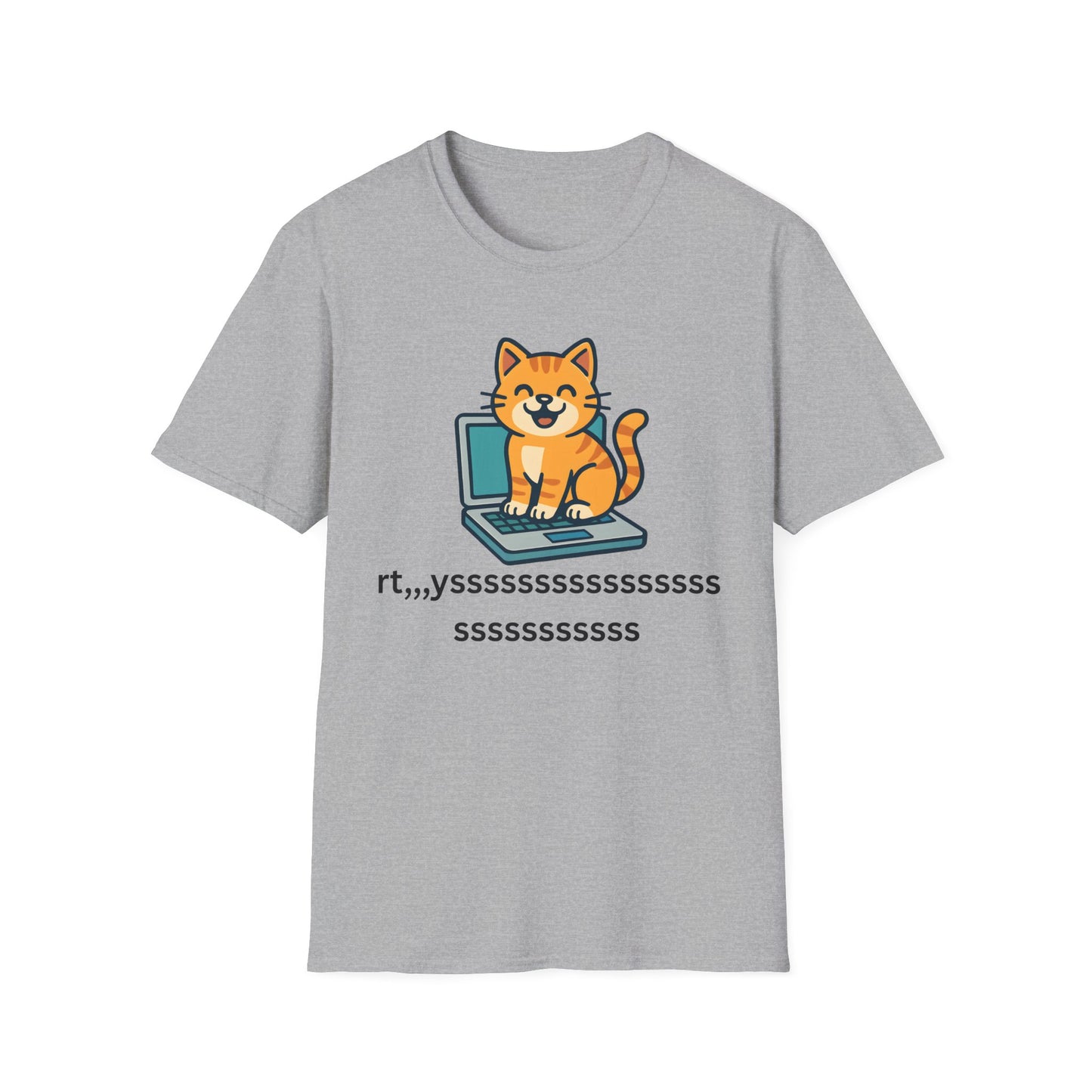 Cat Sitting On Laptop T-Shirt