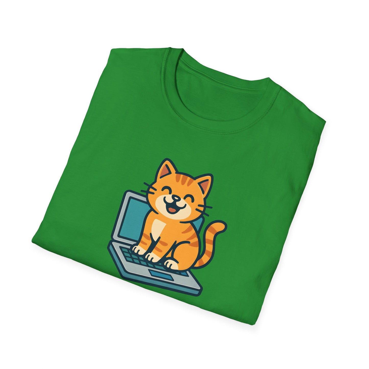 Cat Sitting On Laptop T-Shirt
