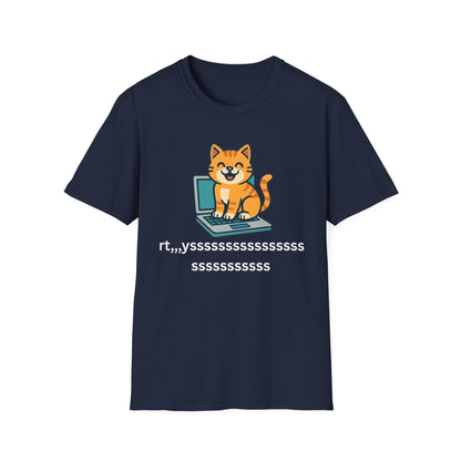 Cat Sitting On Laptop T-Shirt