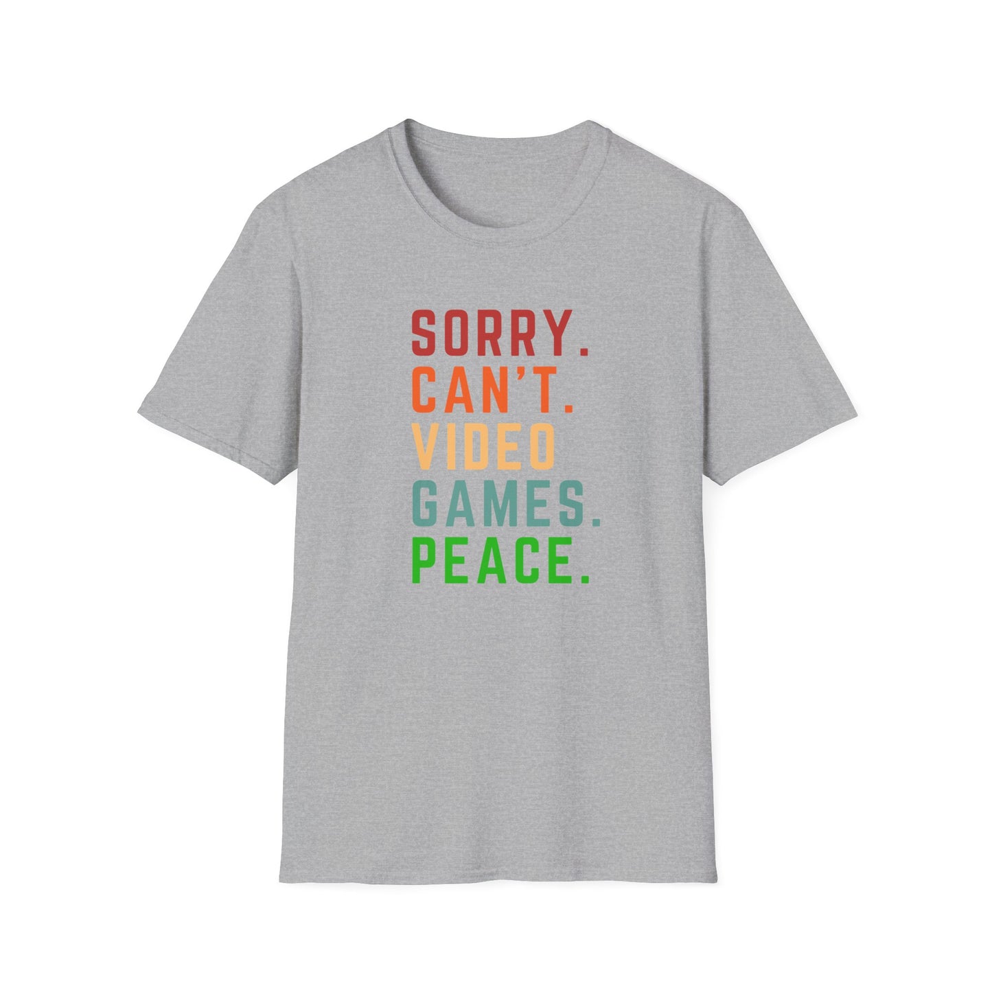 Sorry Can't Video Games Peace T-Shirt
